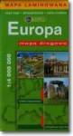 Europa mapa drogowa 1:4000 000 laminowana