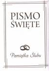 Pismo Święte w etui białe Pamiątka Ślubu