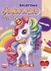 Kolorowanka z naklejkami. Kolorowe jednorożce